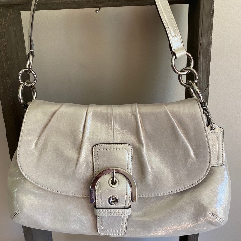 Gold Coach Flap Bag NWT